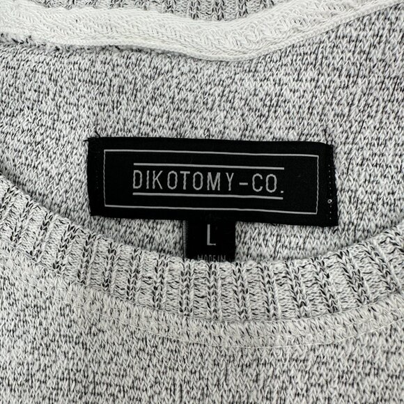 Dikotomy Co Los Angeles Light Gray Heather Sweatshirt Crew Neck Pullover Men’s L - Picture 6 of 14